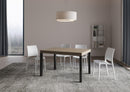  Tavolo Allungabile 140-244x90x77 cm Everyday Premium Tortora Gambe Antracite