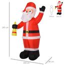 Babbo Natale Gonfiabile H245 cm con Luci a LED 