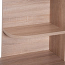 Scrivania da Ufficio con Cassetti e Libreria Legno Bianco e Rovere 120x65.5x138.5 cm 