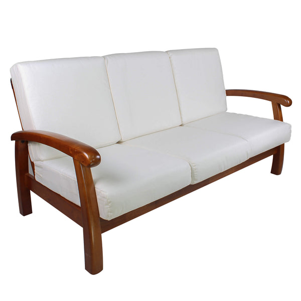 acquista 3-Sitzer-Sofa aus Holz 175 x 85 x 83 cm Vandi Cream
