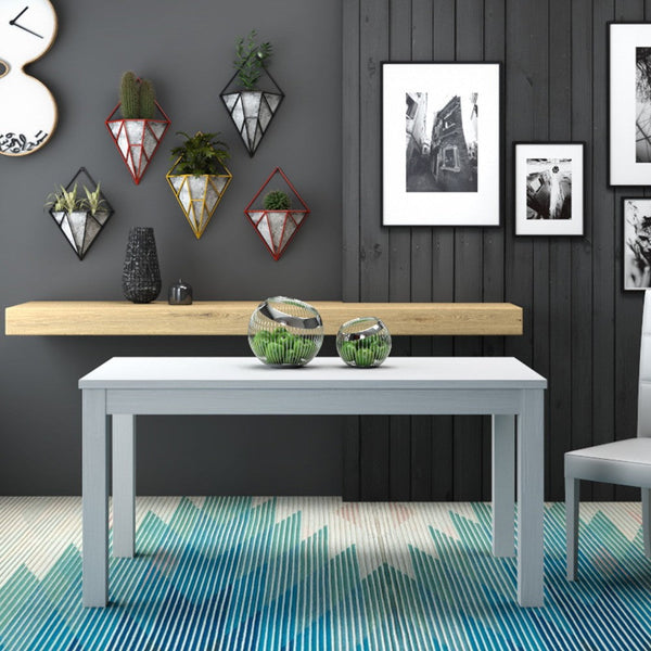acquista Tavolo allungabile Elindo 160/200/240x90 cm bianco frassinato