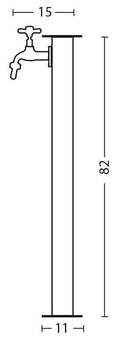 Fontana da Giardino con Rubinetto Belfer 42/RE Alluminio