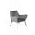 Poltrona 71,5x54xH70 cm in Velluto Gin Antracite e Nero