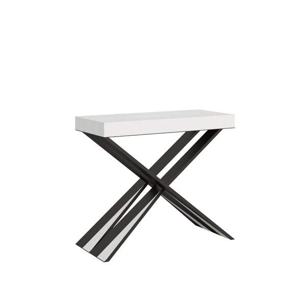 online Consolle Allungabile 90-196x40x77 cm in Nobilitato Bianco