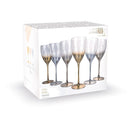 Set 6 Calici Vino Très Chic in Vetro VdE Tivoli 1996 Gold
