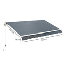 Telo di Ricambio Tenda Parasole Retrattile 282x250 cm in Poliestere Anti UV 50+ Grigio   