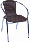 Sedia da Giardino con Braccioli in Alluminio e Polyrattan Bauer Club Marrone