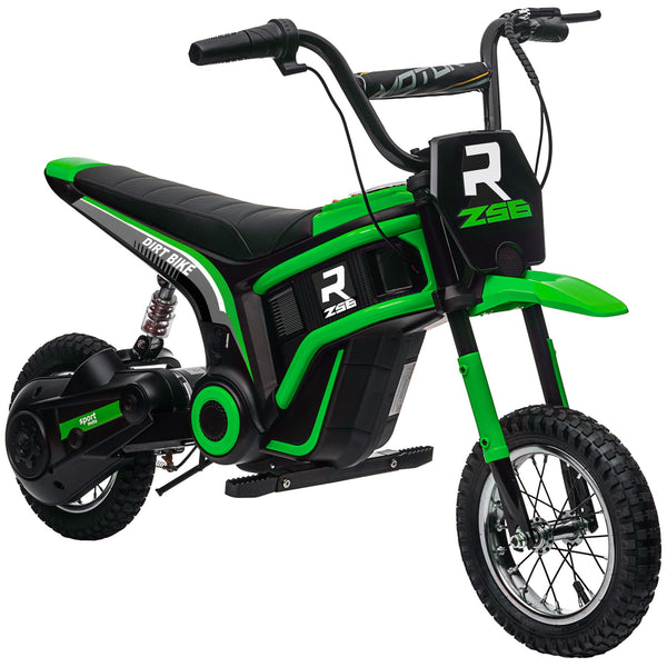 Moto Elettrica per Bambini con Acceleratore Manuale 2 Velocità 8-16km/h Verde acquista