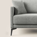 Divano 2 Posti 140x94x90 cm in Tessuto Grigio Chiaro