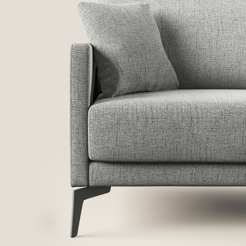 Divano 2 Posti 160x94x90 cm in Tessuto Grigio Chiaro