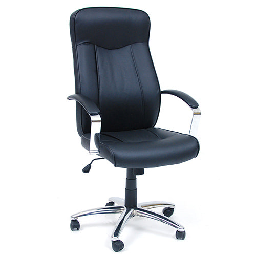 Präsidenten-Drehsessel aus schwarzem Kunstleder für das Büro  prezzo