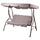 Dondolo da Giardino 3 Posti 170x110x160 cm con Tetto Parasole in Acciaio e Poliestere Tortora