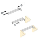 Kit Traversi per Mobili Cucina in Alluminio e Plastica Emuca Albeam Anodizzato Opaco