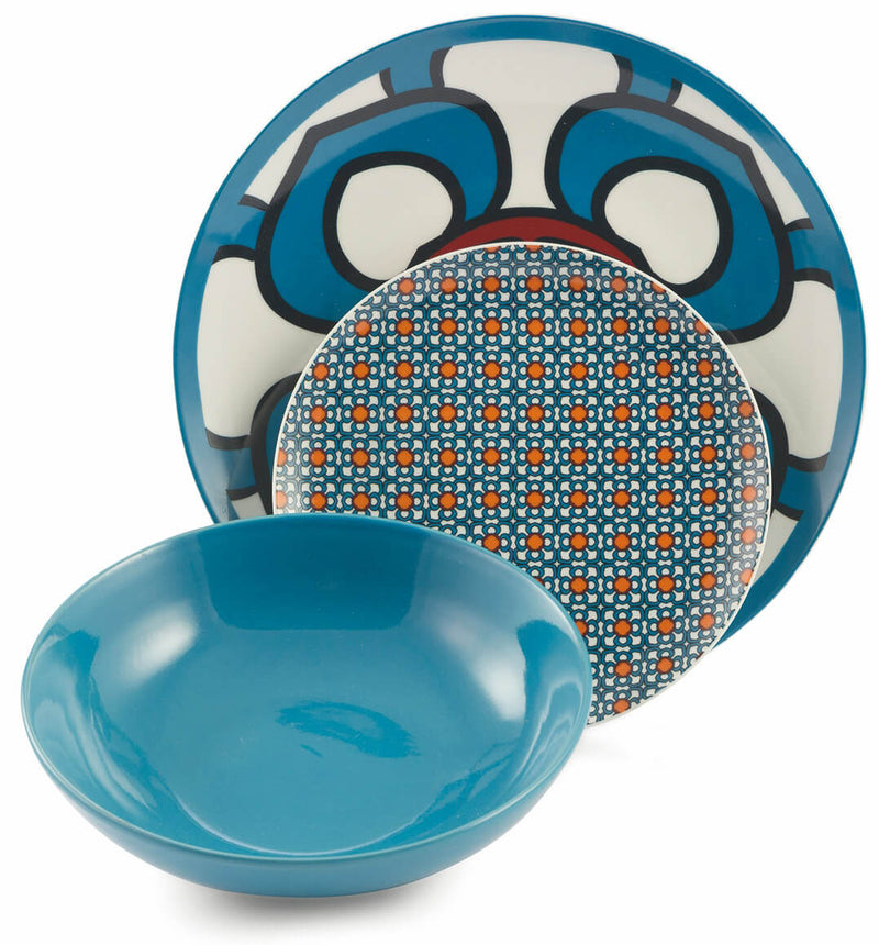 Servizio Piatti 18 Pezzi in Porcellana e Gres Villa d'Este Home Tivoli Cala Lisboa Multicolor