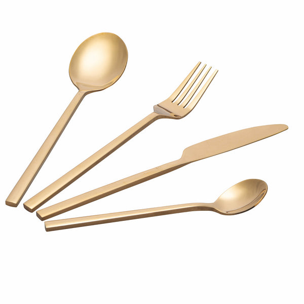 online Service Besteckset 24-teilig Poliertes Gold in Stahl Villa d'Este Home Tivoli Stylo