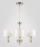 Lampadario Neoclassic in Metallo e Vetro Alicante Nickel