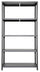 Ettore Graues Metallregal 5 Regale 100x40x187 cm