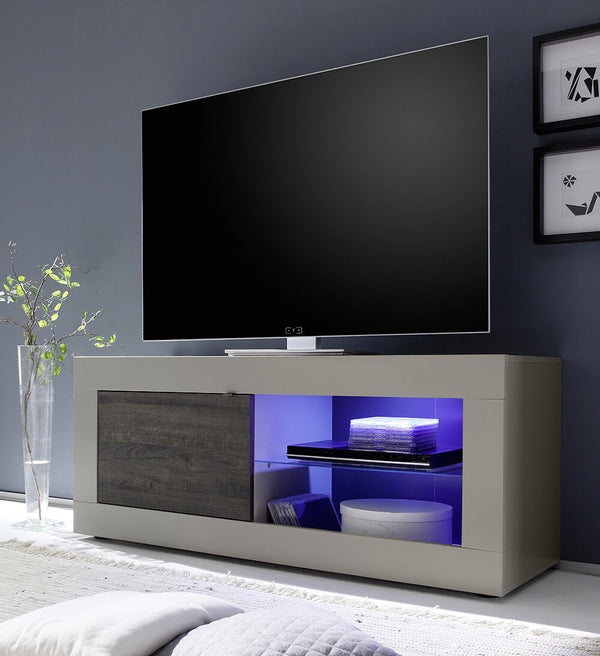 TV-Schrank 1 Tür 1 Nische 140x43x56cm TFT Basic Zinn Eiche Wenge prezzo