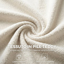 Sedia per Scrivania Girevole 50x57x75-83A cm con Funzione Dondolo in Tessuto Sherpa Crema      