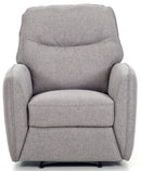 Poltrona Relax Reclinabile Manuale in Tessuto Kube Grigia