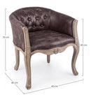 Set 2 Poltrone 60x60x70h cm Diva Dark 