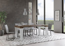 Consolle Allungabile 90-300x40x77 cm in Nobilitato Marrone e Bianco