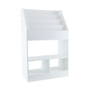 Libreria Montessori per Bambini 63x30x100 cm 4 Ripiani in MDF e Truciolato Bianca