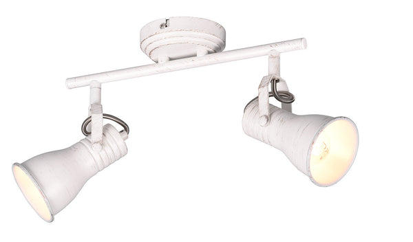 sconto Plafoniera da Interno Attacco E14 in Metallo Bianco antico