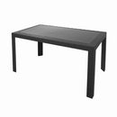 Tavolo da Giardino in Plastica Rettangolare 140x80x72cm Urano Antracite