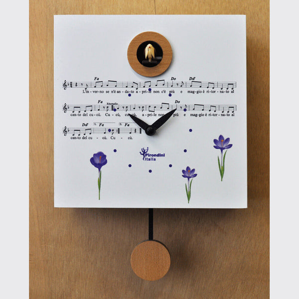 Wandkuckucksuhr 20,5X20,5X10Cm Pirondini Italia Primavera Weiß acquista