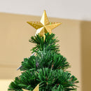 Albero di Natale Artificiale 180 cm 27 LED a Forma di Stella Abete 