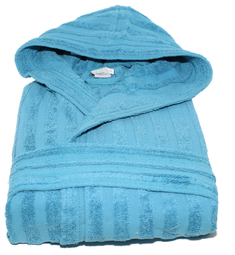 Accappatoio in Spugna 100% Cotone Sally Lines Petrolio