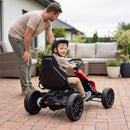 Go Kart Elettrico per Bambini 3-8 Anni 12V 3-5 km/h con Cintura di Sicurezza Capacità 30 kg Rosso      