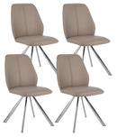 Set 4 Sedie 44x62x88h cm Maxwell Pu Tortora 