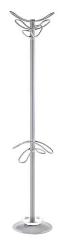 Appendiabiti da Terra Ø36x178 cm con Portaombrelli in Metallo Fumer Harry Grigio