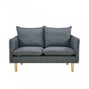 Divano 2 Posti Florin 130x84x51 h cm in Tessuto Grigio scuro