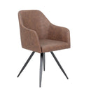 Poltrona in Similpelle 50x56H89 cm Marrone