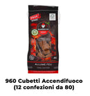 Accendifuoco Eco a Cubetti 960pz in 12 Buste per Accensione Barbecue