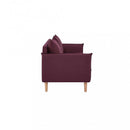Divano 3 Posti Florin 188x84x51 h cm in Tessuto Viola