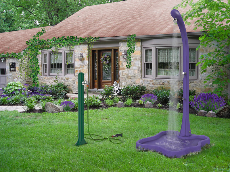 Piatto Doccia da Esterno Giardino in Polietilene HD Arkema Lake Grigio Antracite