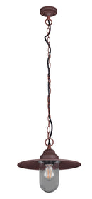 Lampada a Sospensione da Esterno Attacco E27 in Alluminio Ruggine