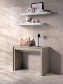 Consolle Allungabile Segmenta 110x42,5/246,5x78 cm in MDF Laccato Tortora Opaco