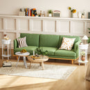 Set 2 Comodini con Cassetto Rotondi Ø35,5 x 71 cm in Legno Bianco 