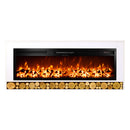 Camino Elettrico da Pavimento 63x150x30 cm Effetto Fiamma 1500W Rio & Tanzania Bianco