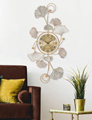 Pannello da Muro Leavy con Orologio 52,5x3,5x102 cm in Ferro 