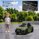 Macchina Elettrica per Bambini 12 V Audi A5L 101x55x43 cm con Telecomando e 2 Motori in PP Verde      