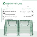 Serra da Giardino per Piante 180x90x90 cm con 2 Coperture Verde