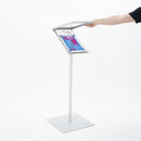 Espositore a Leggio con Piantana 29x47,7x2,3 cm in Alluminio Porta Menù Silver