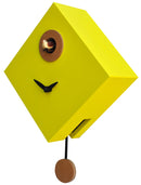 Orologio a Cucù da Parete 25x25x11cm Pirondini Italia Rombino Giallo