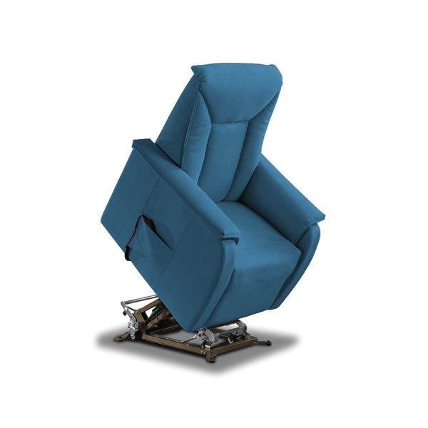 Poltrona Alzapersona Elettrica 2 Motori 82x108x84 cm Baila in Microfibra Dispositivo Medico 1 Celeste online